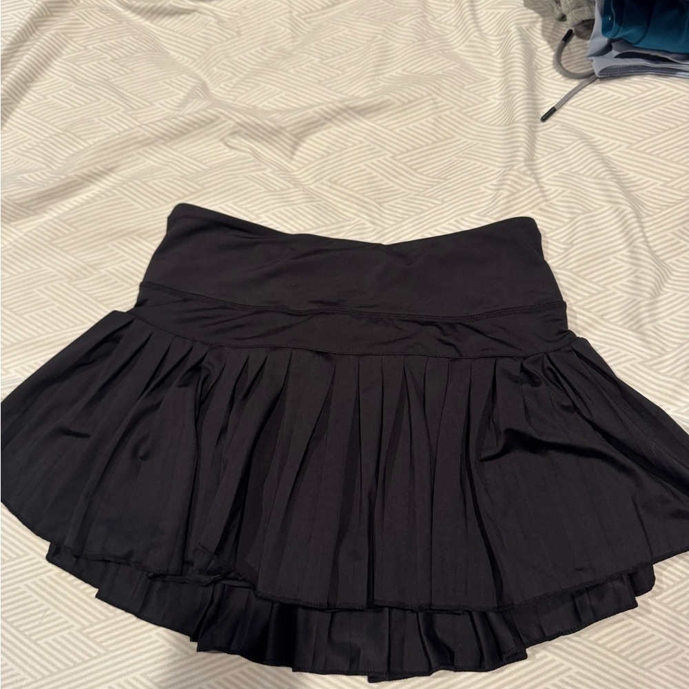 Gold Hinge Black Mini Skirt